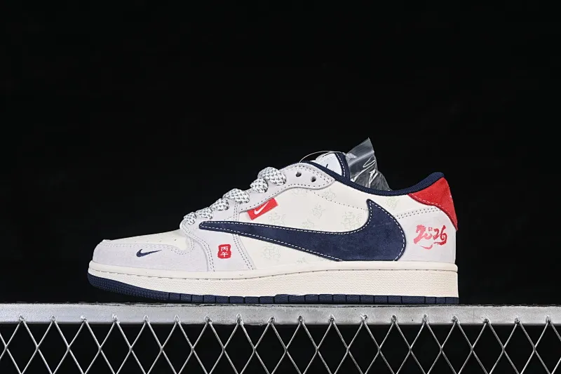 All categories Air Jordan Jordan series basketball shoes Air Jordan 1 Low High-end customized low-top sneakers Air Jordan 1 Low AJ1 Joe 1 Year of the Horse limited high-end customized low-top retro basketball shoes YX5066-414